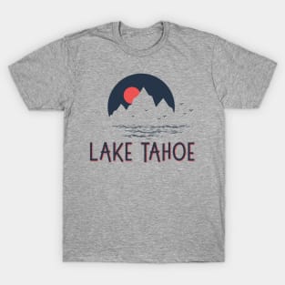 Lake Tahoe California Retro Mountains Sun Souvenir T-Shirt